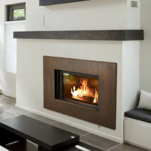Stûv 21 – built-in wood fireplaces with retractable glass (single or double-sided)