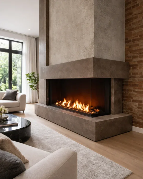 Urbana U50 Tall – foyer au gaz 3 faces 50 - Noréa Foyers Grand Montréal