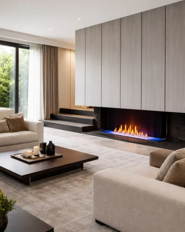 Urbana U70 Tall – foyer au gaz 3 faces - Noréa Foyers Grand Montréal