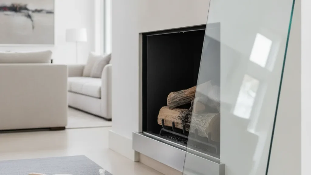 Entretien de foyer au gaz sur la Rive-Sud : quand et comment ? 8 Entretien d'un foyer au gaz : vitre retirée et brûleur nettoyé