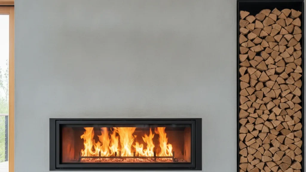 Foyer au bois certifié EPA : pourquoi c'est essentiel au Québec (2026) 10 Foyer au bois certifié EPA à grande vitre panoramique